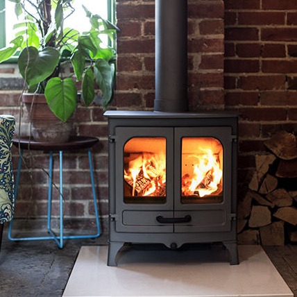 Charnwood Island log burner