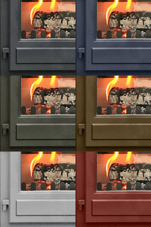 Clock stove colour options installed on the isle of wight